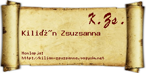 Kilián Zsuzsanna névjegykártya