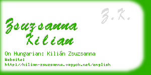 zsuzsanna kilian business card